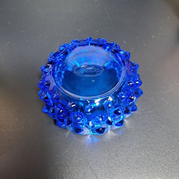 Fenton Cobalt Blue Hobnail Glass Ashtray Collectible Vintage Decorative Piece - Picture 9 of 13
